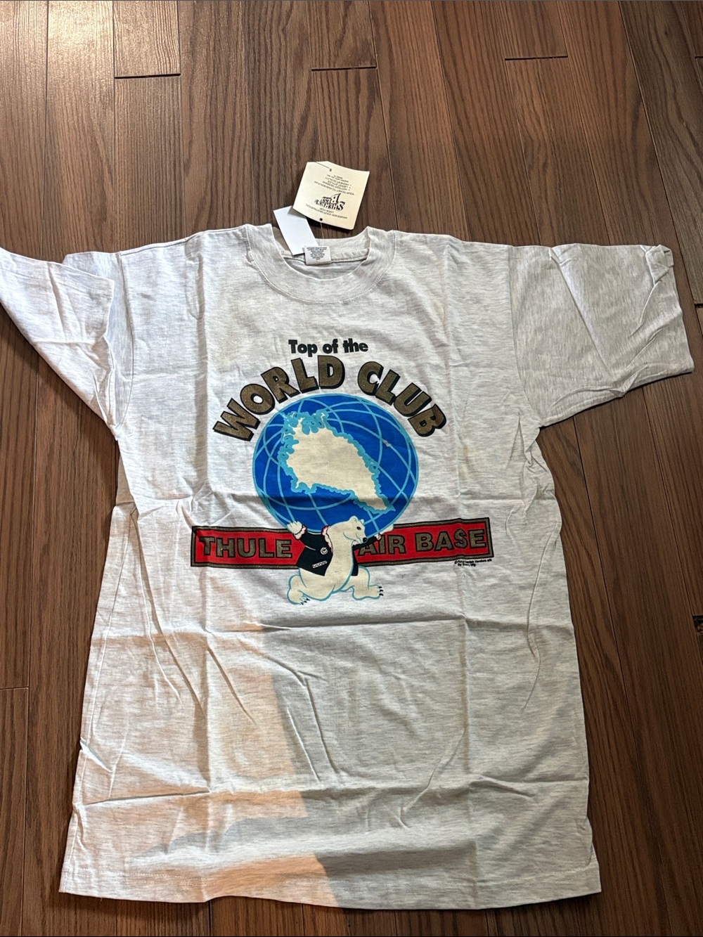 VTG Top of the World Club Thule Air Base Graphic Tee - Light Gray New
